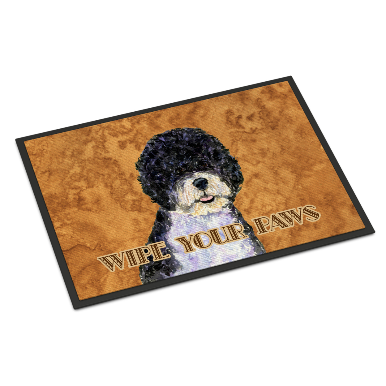 Carolines Treasures SS4894JMAT Portuguese Water Dog Wipe your Paws