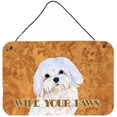 thumbnail image 1 of Carolines Treasures SS4897DS812 Puppy Cut Maltese Wipe your Paws Wall or Door Hanging Prints 8x12 multicolor, 1 of 1