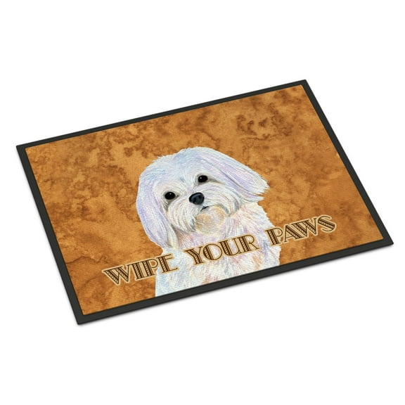 Carolines Treasures SS4897MAT Puppy Cut Maltese Wipe your Paws Doormat 18x27 27"L x 18"W multicolor