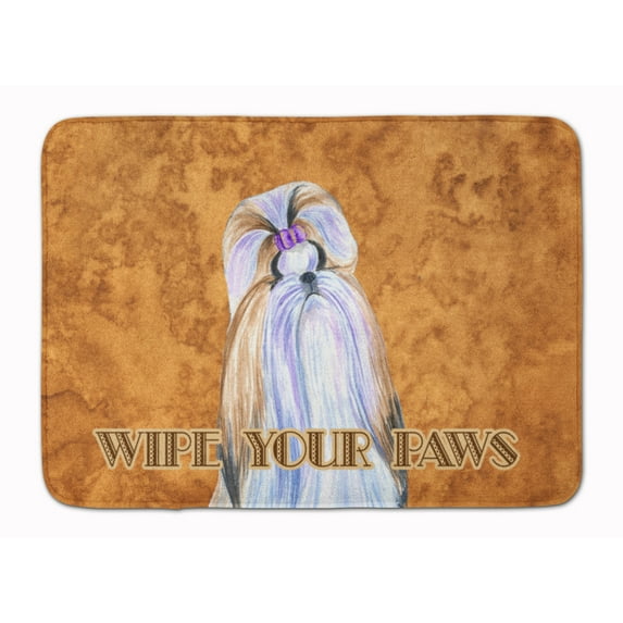 Carolines Treasures SS4904RUG Shih Tzu Wipe your Paws Machine Washable Memory Foam Mat 19 X 27" multicolor
