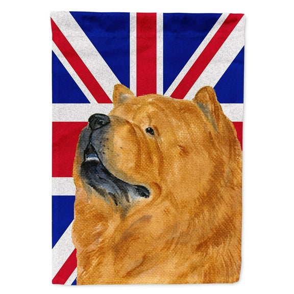 Carolines Treasures SS4944GF Chow Chow with English Union Jack British Flag Garden Flag Garden Size multicolor