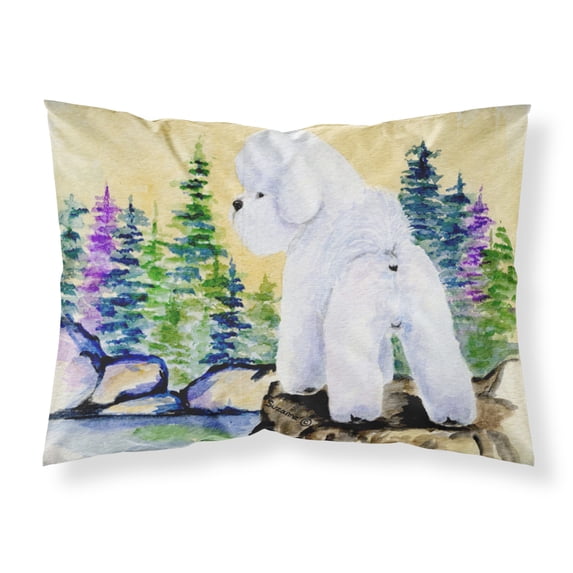 Carolines Treasures SS8010PILLOWCASE Bichon Frise Fabric Standard Pillowcase Standard multicolor