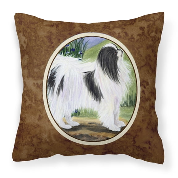 Carolines Treasures SS8028PW1414 Japanese Chin Fabric Decorative Pillow, 14Hx14W, multicolor