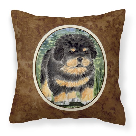 Carolines Treasures SS8031PW1414 Tibetan Mastiff Fabric Decorative Pillow, 14Hx14W, multicolor