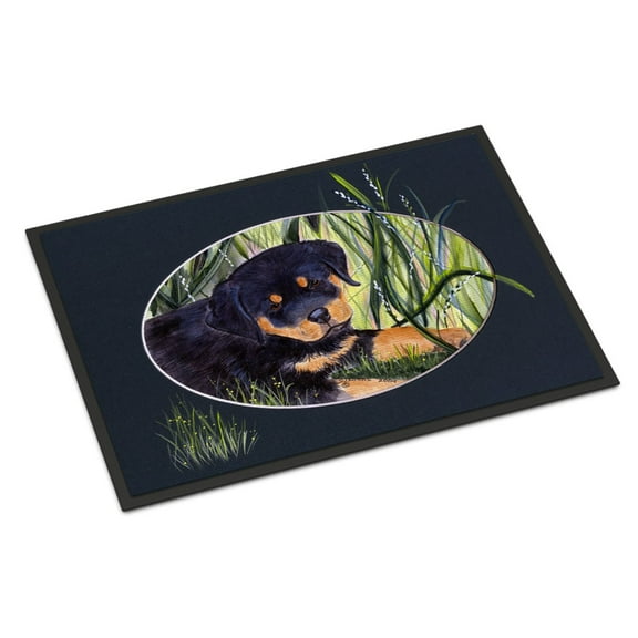 Carolines Treasures SS8053JMAT Rottweiler Doormat 24x36 36"L x 24"W multicolor