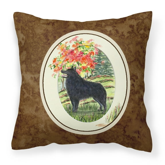 Carolines Treasures SS8058PW1414 Schipperke Fabric Decorative Pillow, 14Hx14W, multicolor