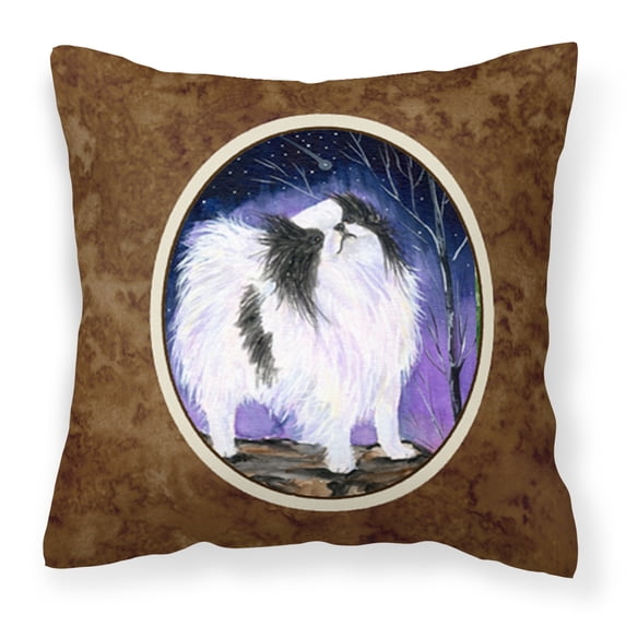 Carolines Treasures SS8070PW1414 Japanese Chin Fabric Decorative Pillow, 14Hx14W, multicolor