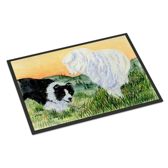 Carolines Treasures SS8103JMAT Border Collie Doormat 24x36 36"L x 24"W multicolor