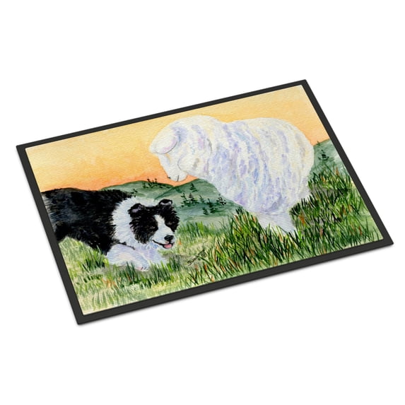 Carolines Treasures SS8103JMAT Border Collie Doormat 24x36 36"L x 24"W multicolor
