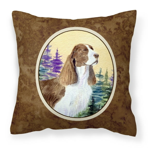 Carolines Treasures SS8105PW1414 Springer Spaniel Fabric Decorative Pillow, 14Hx14W, multicolor