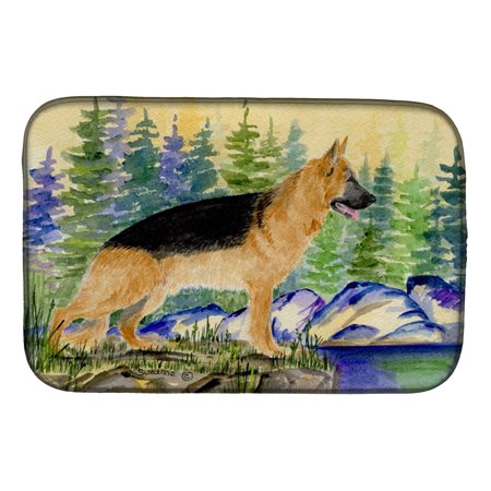 Carolines Treasures SS8129DDM German Shepherd Dish Drying Mat 14 x 21" multicolor