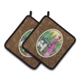 thumbnail image 1 of Carolines Treasures SS8154PTHD Lady with her Norwegian Elkhound Pair of Pot Holders, 7.5HX7.5W, multicolor, 1 of 3