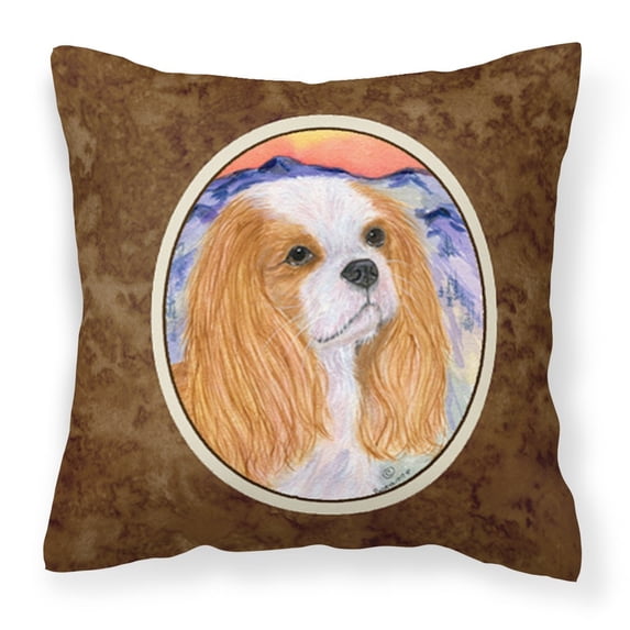 Carolines Treasures SS8164PW1414 Cavalier Spaniel Fabric Decorative Pillow, 14Hx14W, multicolor