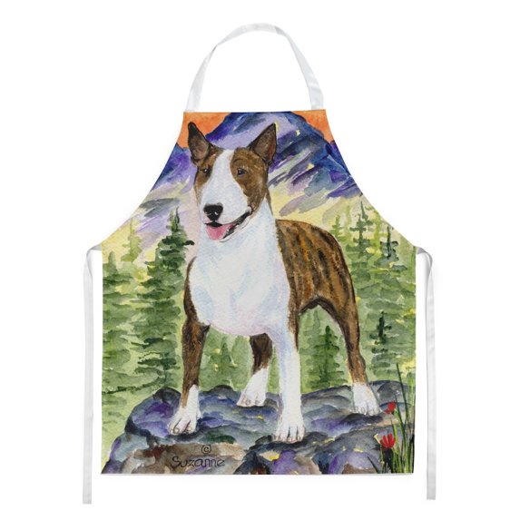 Carolines Treasures SS8167APRON Bull Terrier Apron Large multicolor