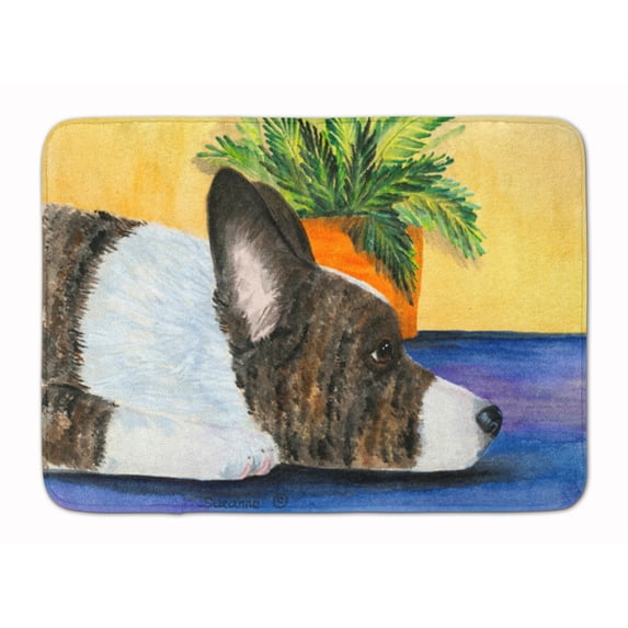 Carolines Treasures SS8190RUG Corgi Machine Washable Memory Foam Mat 19 X 27" multicolor