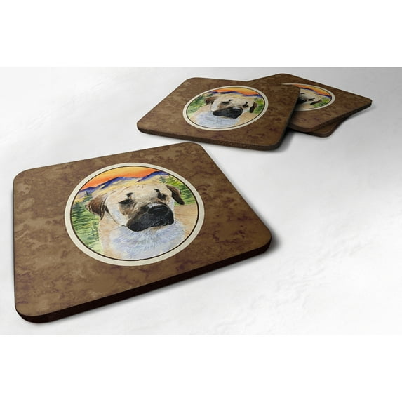 Carolines Treasures SS8197FC Anatolian Shepherd Foam Coaster Set of 4 3 1/2 x 3 1/2 multicolor