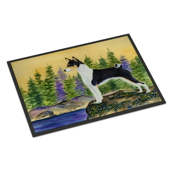 Carolines Treasures SS8201JMAT Basenji Doormat 24x36 36"L x 24"W multicolor