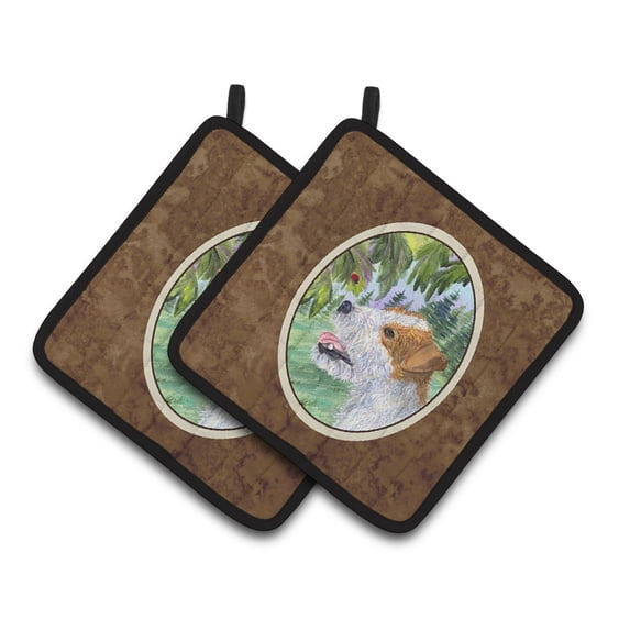 Carolines Treasures SS8211PTHD Jack Russell Terrier Pair of Pot Holders, 7.5HX7.5W, multicolor