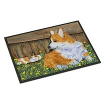 Carolines Treasures SS8213JMAT Corgi Doormat 24x36 36"L x 24"W multicolor