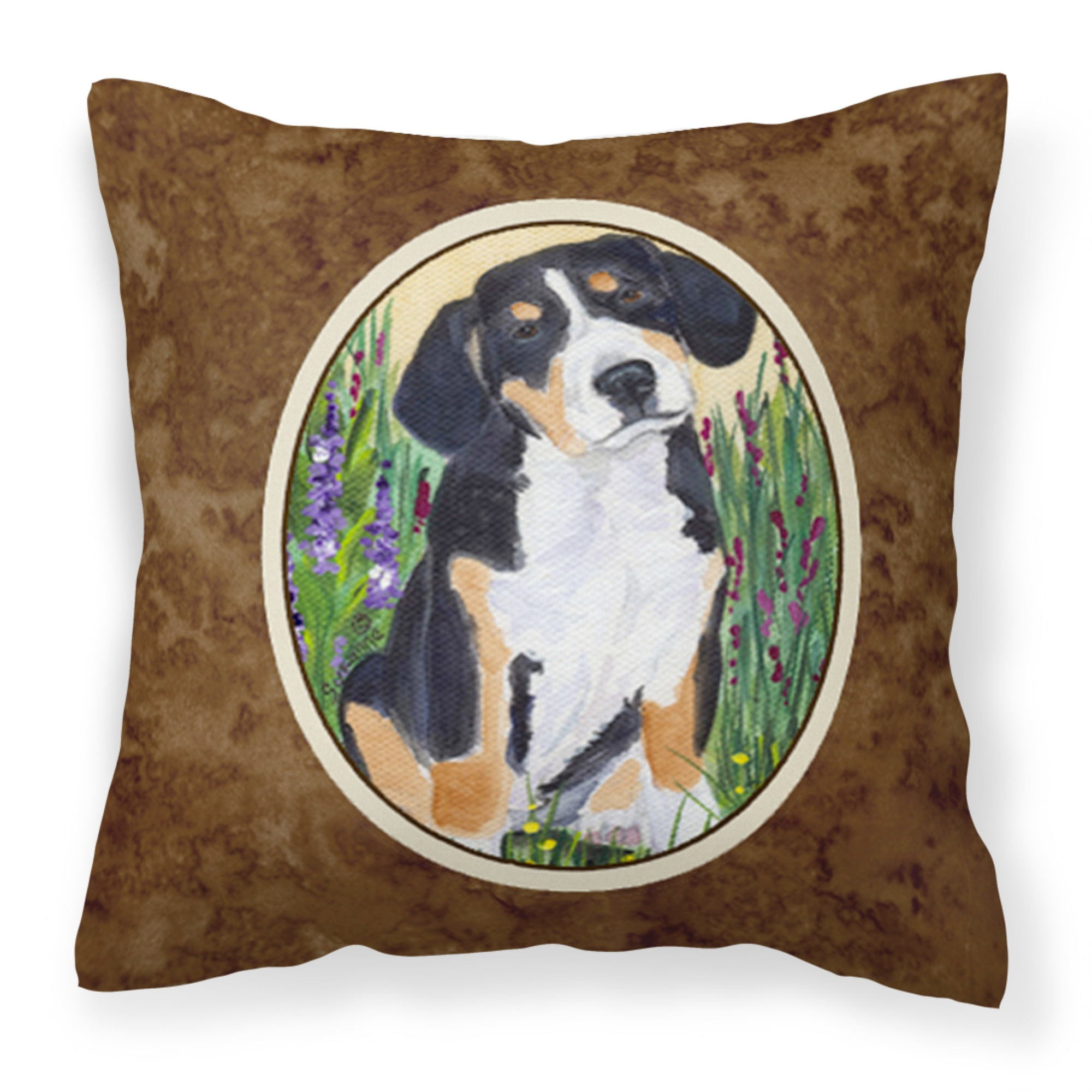 Entlebucher Mountain Dog Fabric Decorative Pillow