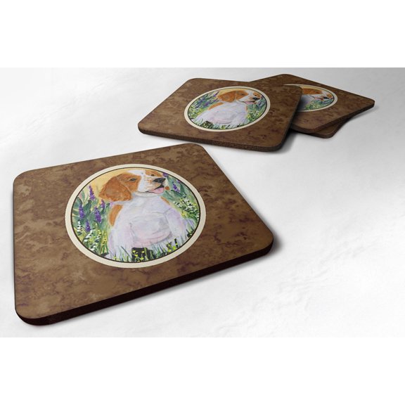 Carolines Treasures SS8219FC Welsh Springer Spaniel Foam Coaster Set of 4 3 1/2 x 3 1/2 multicolor