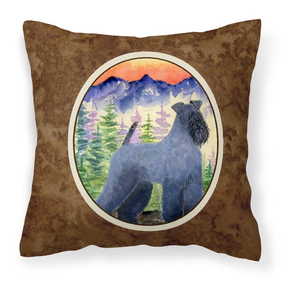 Carolines Treasures SS8223PW1414 Kerry Blue Terrier Fabric Decorative Pillow, 14Hx14W, multicolor