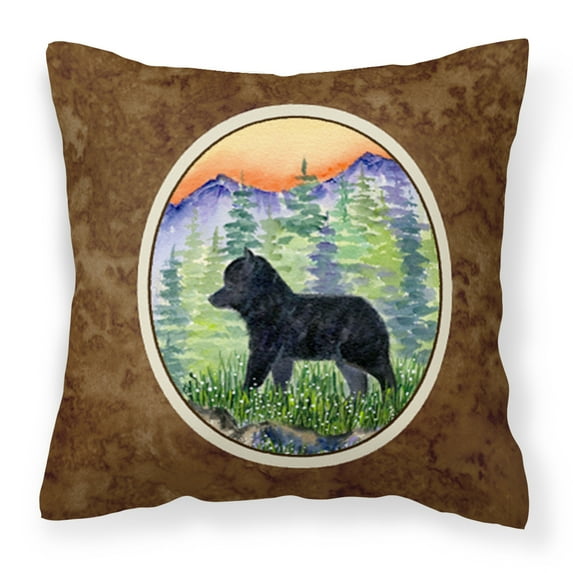 Carolines Treasures SS8231PW1414 Schipperke Fabric Decorative Pillow, 14Hx14W, multicolor