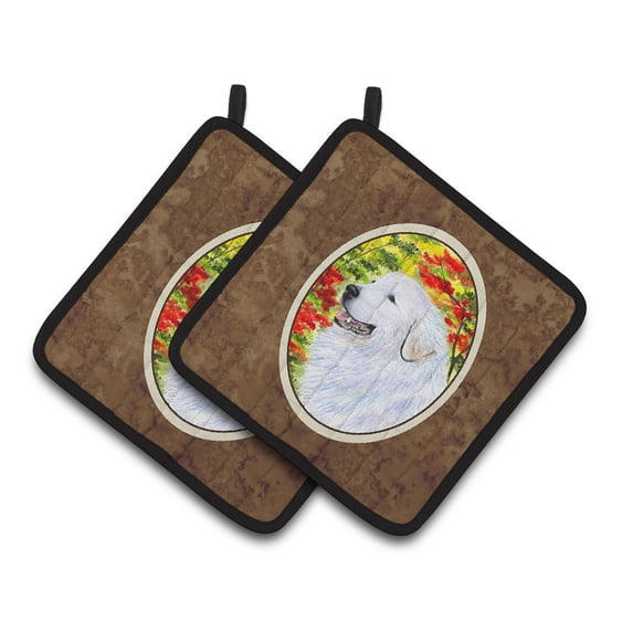 Carolines Treasures SS8235PTHD Great Pyrenees Pair of Pot Holders, 7.5 x 3 x 7.5 in.