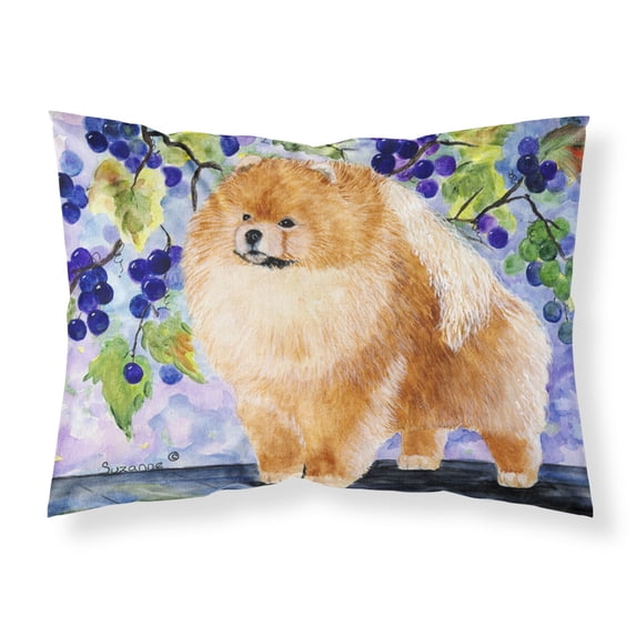 Carolines Treasures SS8251PILLOWCASE Pomeranian Fabric Standard Pillowcase Standard multicolor