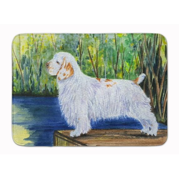 Carolines Treasures SS8261RUG Clumber Spaniel Machine Washable Memory Foam Mat 19 X 27" multicolor