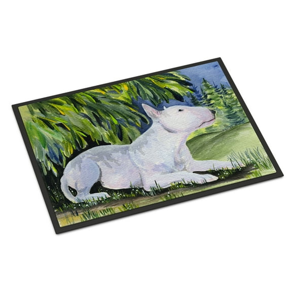 Carolines Treasures SS8266JMAT Bull Terrier Doormat 24x36 36"L x 24"W multicolor