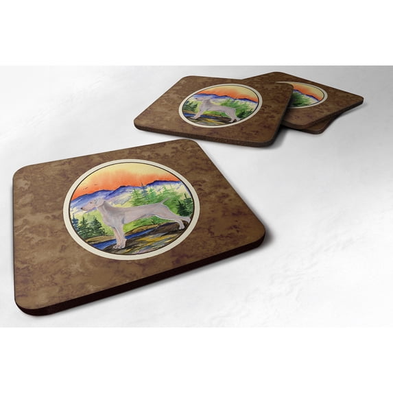 Carolines Treasures SS8267FC Weimaraner Foam Coaster Set of 4 3 1/2 x 3 1/2 multicolor