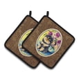 thumbnail image 1 of Carolines Treasures SS8290PTHD Pomeranian Pair of Pot Holders, 7.5HX7.5W, multicolor, 1 of 2