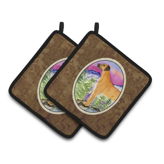 Rhodesian Ridgeback Pair of Pot Holders