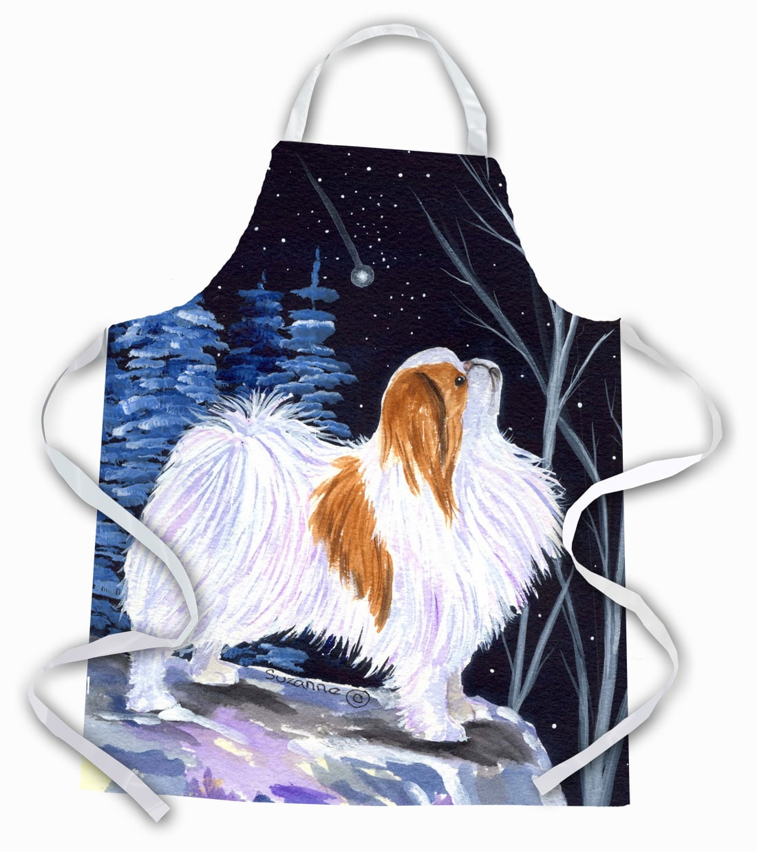 Carolines Treasures SS8363APRON Starry Night Japanese Chin Apron Large multicolor