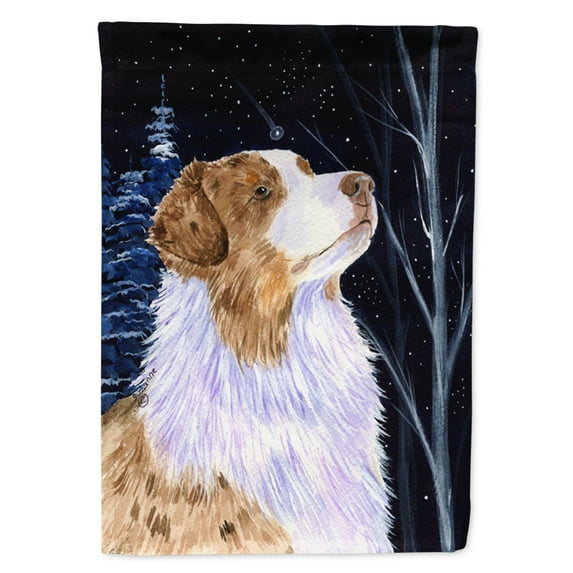 Carolines Treasures SS8375-FLAG-PARENT Starry Night Australian Shepherd Flag multicolor