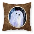 thumbnail image 1 of Carolines Treasures SS8378PW1414 Starry Night Maltese Fabric Decorative Pillow, 14Hx14W, multicolor, 1 of 4