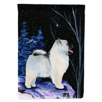Carolines Treasures SS8380-FLAG-PARENT Starry Night Keeshond Flag  multicolor