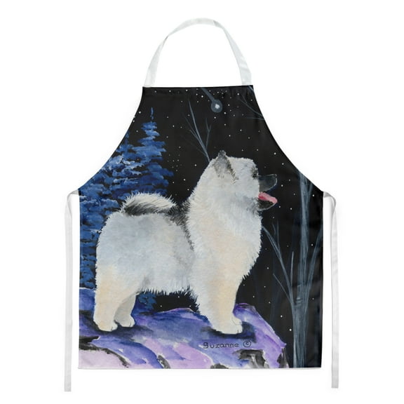 Carolines Treasures SS8380APRON Starry Night Keeshond Apron Large multicolor