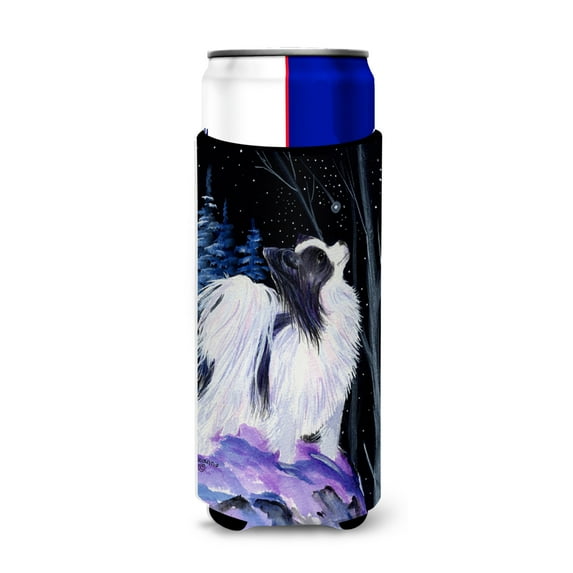 Carolines Treasures SS8383MUK Starry Night Papillon Ultra Hugger for slim cans Slim Can multicolor