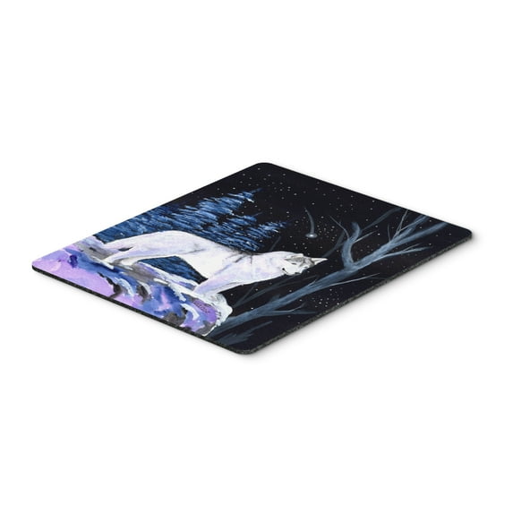 Carolines Treasures SS8400MP Starry Night Siberian Husky Mouse Pad Hot Pad or Trivet Large multicolor