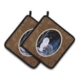thumbnail image 1 of Carolines Treasures SS8401PTHD Starry Night Old English Sheepdog Pair of Pot Holders 7.5HX7.5W multicolor, 1 of 2