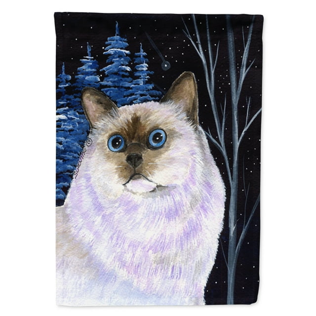 Carolines Treasures SS8403-FLAG-PARENT Starry Night Cat - Birman Flag multicolor