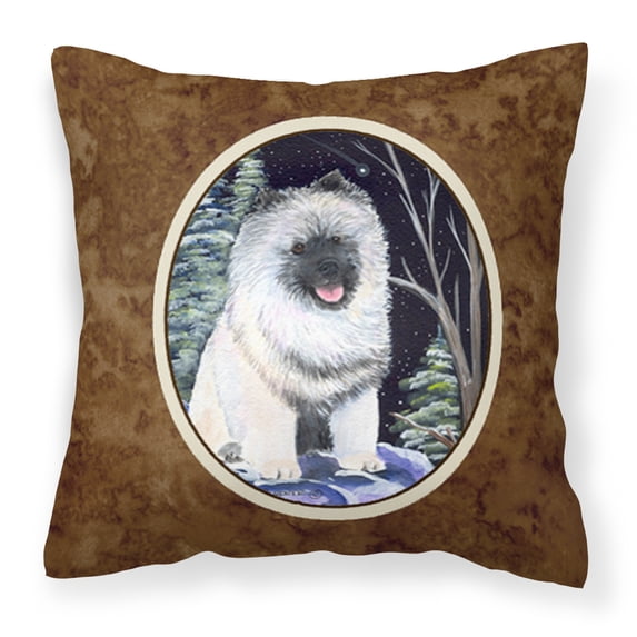 Carolines Treasures SS8404PW1414 Starry Night Keeshond Fabric Decorative Pillow, 14Hx14W, multicolor