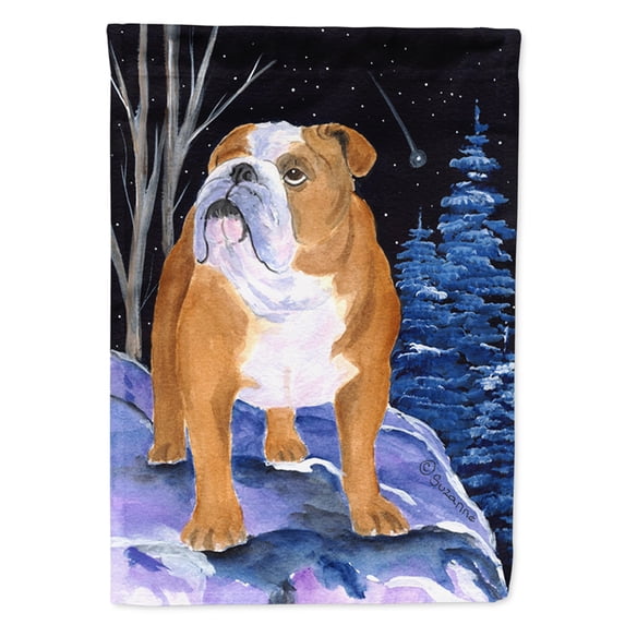 Carolines Treasures SS8405-FLAG-PARENT Starry Night English Bulldog Flag multicolor