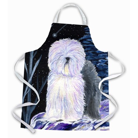 Carolines Treasures SS8406APRON Starry Night Old English Sheepdog Apron Large multicolor