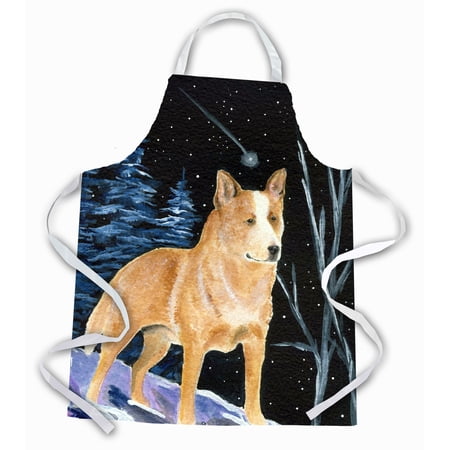 Carolines Treasures SS8407APRON Starry Night Australian Cattle Dog Apron Large multicolor