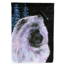 Carolines Treasures SS8412-FLAG-PARENT Starry Night Keeshond Flag  multicolor