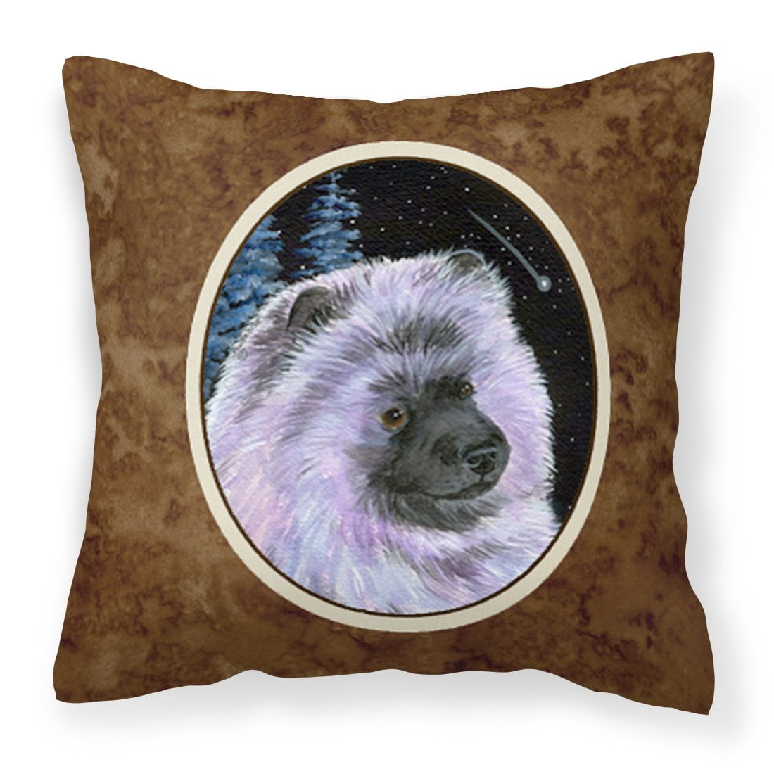 Carolines Treasures SS8412PW1414 Starry Night Keeshond Fabric Decorative Pillow, 14Hx14W, multicolor