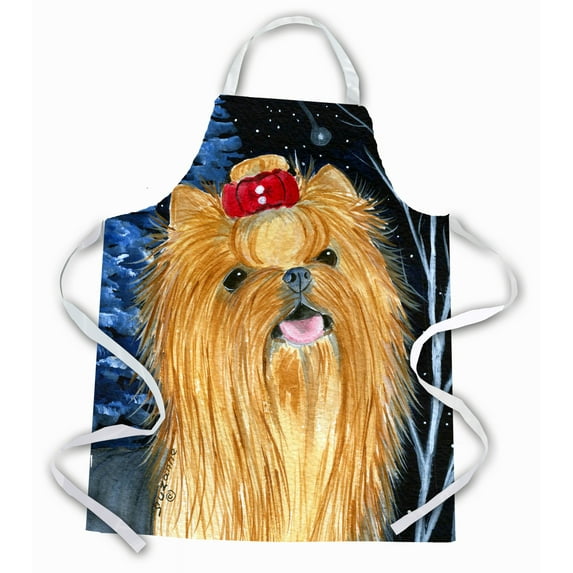 Carolines Treasures SS8413APRON Starry Night Yorkie Apron Large multicolor